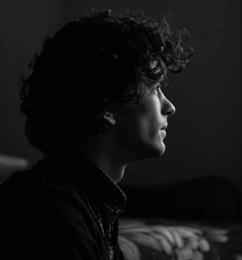 light black and white portrait canon